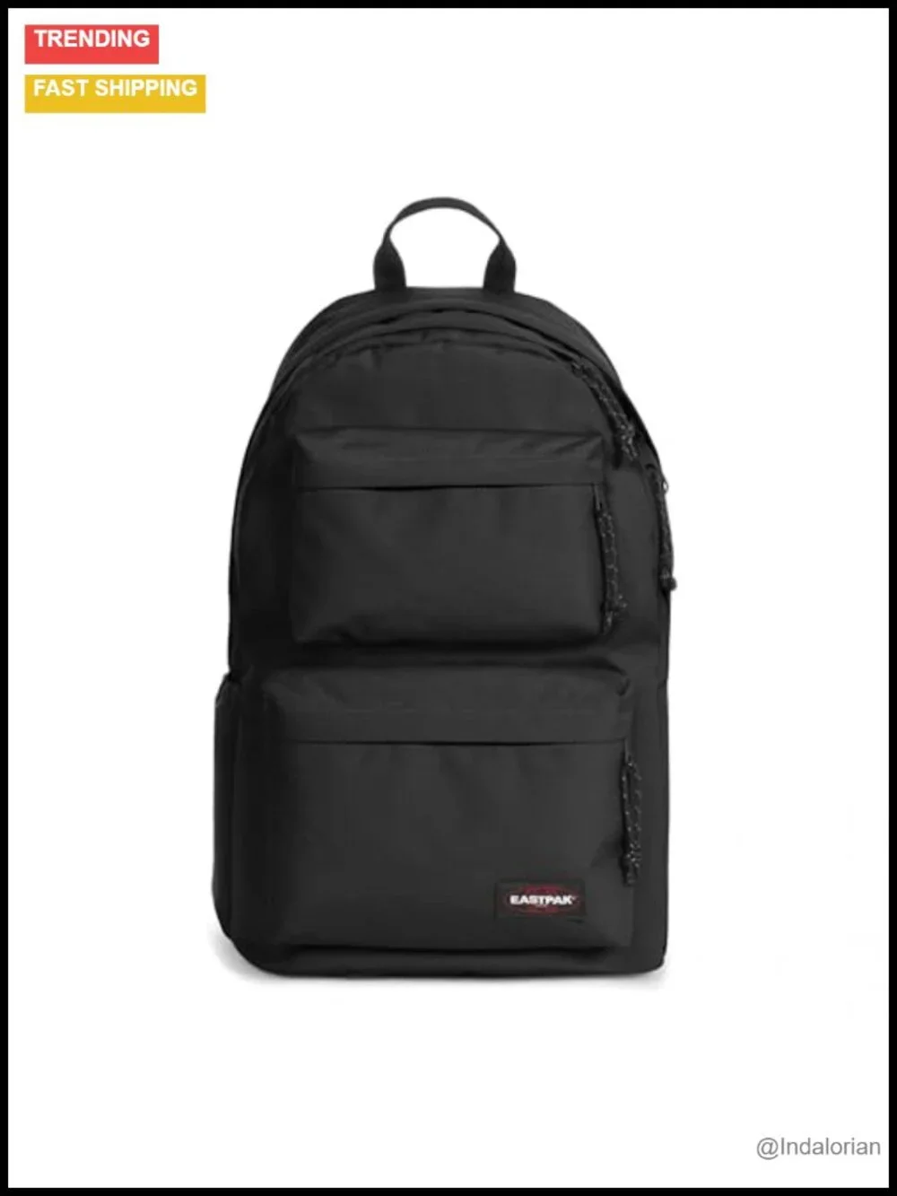 24L Padded Double Backpack with Laptop Sleeve, Bottle Holder, Polyester